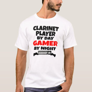 T-shirt Joueur Clarinet par Joueur de jour par nuit