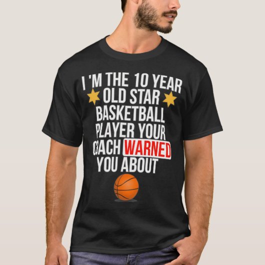 T-shirt Joueur classique de basketball de 10 ans (Devant)