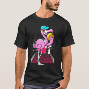 T-shirt Joueur cool de Flamant rose de Bowling