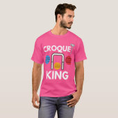 T-shirt Joueur Croquet Wicket Club Jeu de pelouse Dire Drô (Devant entier)