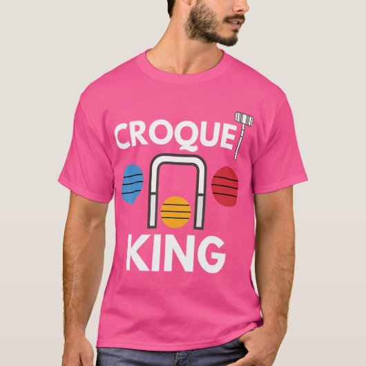 T-shirt Joueur Croquet Wicket Club Jeu de pelouse Dire Drô (Devant)
