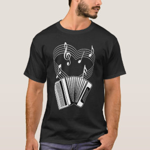 T-shirt Joueur d'accordéon Musique polka Instrument Accord