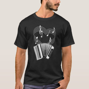 T-shirt Joueur d'accordéon Musique polka Instrument Accord