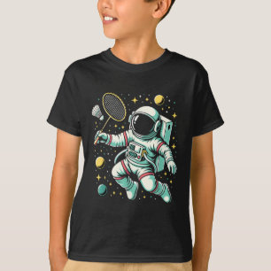 T-shirt Joueur de badminton astronaute sport navette