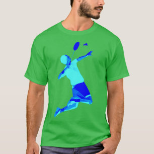 T-shirt Joueur de badminton bleu Merveilleux Badminton T