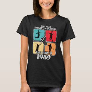 T-shirt Joueur de badminton de 33 ans 1989 33e anniversair