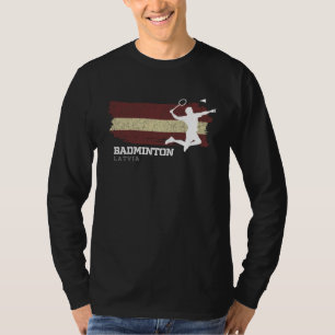 T-shirt Joueur de badminton de jeux de réseau lettonie Bad