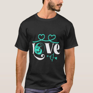 T-shirt Joueur de badminton Shuttle Yin-yang-love Badmin
