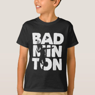 T-shirt Joueur de badminton Smash Raquette Navette