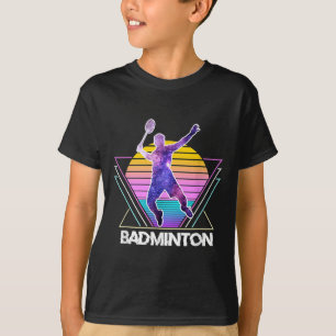 T-shirt Joueur de badminton Sports Rétro Vintage Vaporwave