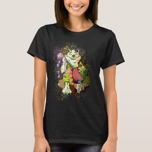 T-shirt Joueur de banjo chat éclaboussure de peinture colo