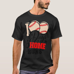T-shirt Joueur de baseball 100 jours de coups de circuit E