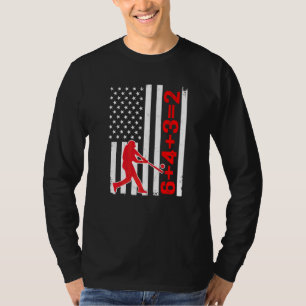 T-shirt Joueur de baseball 6+4+32 Double jeu dicton de bas