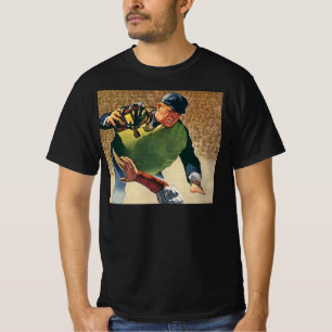 T-shirt Joueur de baseball de sports vintage, l'arbitre