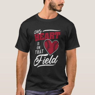 T-shirt Joueur De Baseball Drôle Sport Aimer Mon Coeur