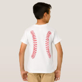 T-shirt Joueur De Baseball Garçons Couches Verticales (Dos entier)