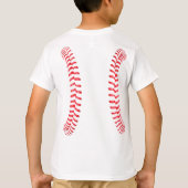 T-shirt Joueur De Baseball Garçons Couches Verticales (Dos)