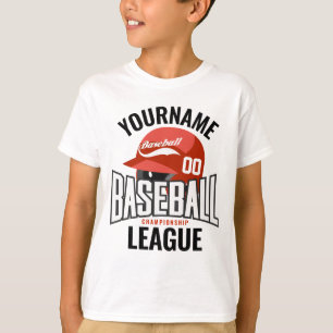 T-shirt Joueur de baseball personnalisé NOM Équipe Champ C