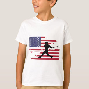 T-shirt Joueur de baseball Silhouette