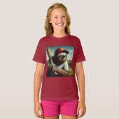 T-shirt Joueur de baseball Sloth (Devant entier)