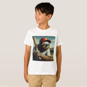 T-shirt Joueur de baseball Sloth (Devant entier)