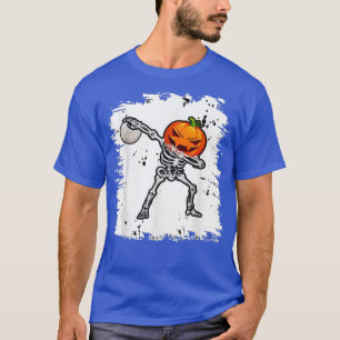 T-shirt Joueur de baseball squelette Fan Squelette Hallowe
