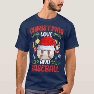 T-shirt Joueur de baseball Team Club tenue Noël Amour 1