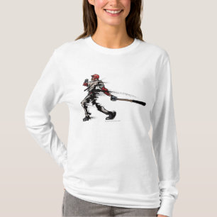 T-shirt Joueur de baseball tenant la batte, vue de côté
