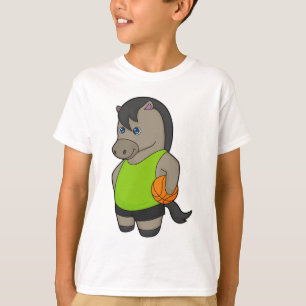 T-shirt Joueur de basket-ball à cheval