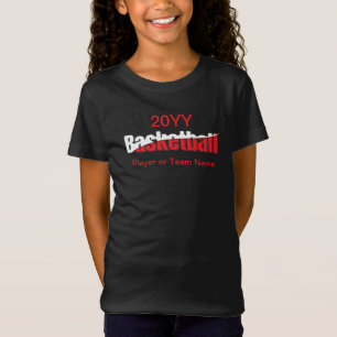 T-Shirt Joueur de Basket-ball Abstrait Swish - Word Art