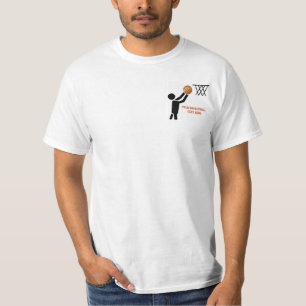 T-shirt Joueur de basket-ball avec balle personnalisée