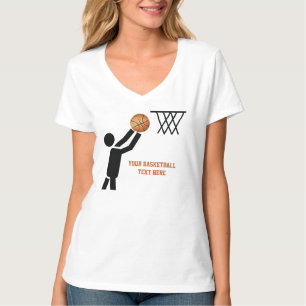 T-shirt Joueur de basket-ball avec balle personnalisée