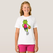 T-shirt Joueur de basket-ball de grenouille (Devant entier)