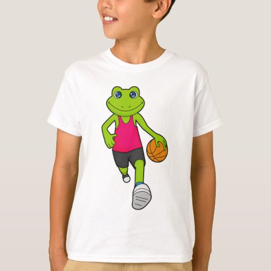 T-shirt Joueur de basket-ball de grenouille (Devant)