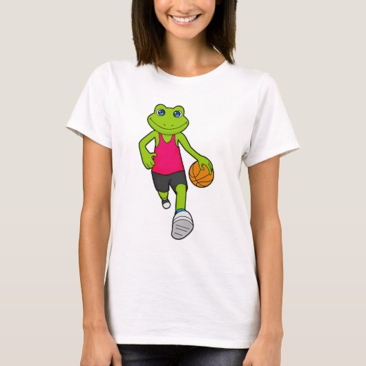 T-shirt Joueur de basket-ball de grenouille (Devant)