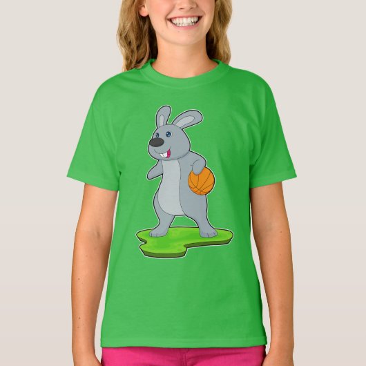 T-shirt Joueur de basket-ball de lapin (Devant)