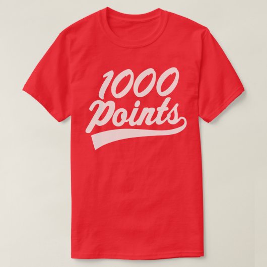 T-shirt Joueur de basket-ball du lycée de 1000 points (Design devant)