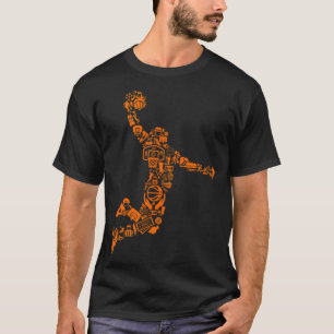 T-shirt Joueur de basket-ball Dunk Basketball Icônes pani
