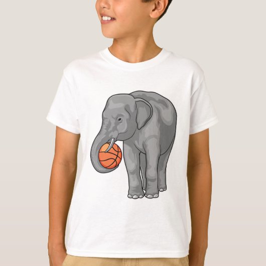 T-shirt Joueur de basket-ball éléphant (Devant)