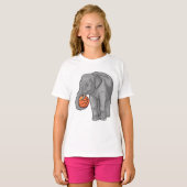 T-shirt Joueur de basket-ball éléphant (Devant entier)
