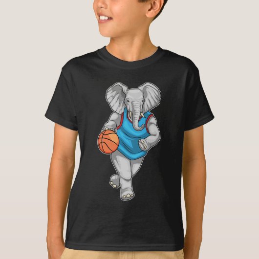 T-shirt Joueur de basket-ball éléphant (Devant)