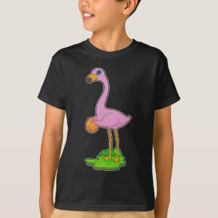 T-shirt Joueur de basket-ball Flamant rose