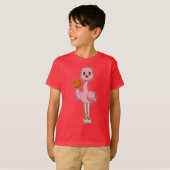 T-shirt Joueur de basket-ball Flamant rose (Devant entier)