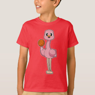 T-shirt Joueur de basket-ball Flamant rose