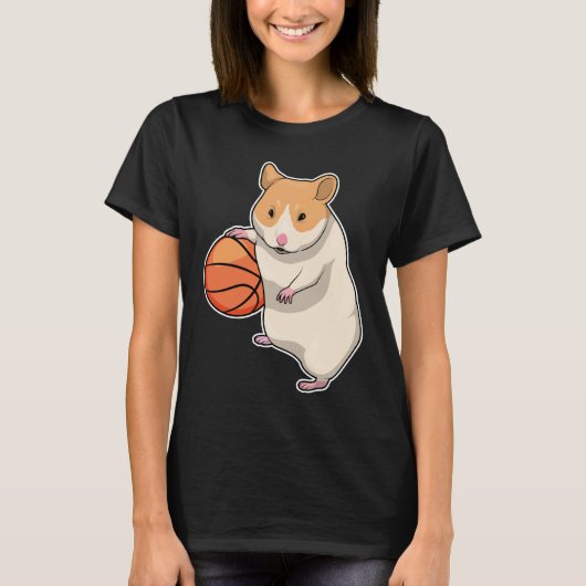 T-shirt Joueur de basket-ball Hamster Basketball (Devant)