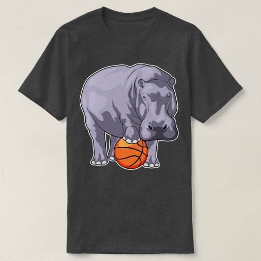 T-shirt Joueur de basket-ball hippo (Design devant)