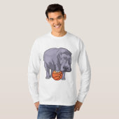 T-shirt Joueur de basket-ball hippo (Devant entier)