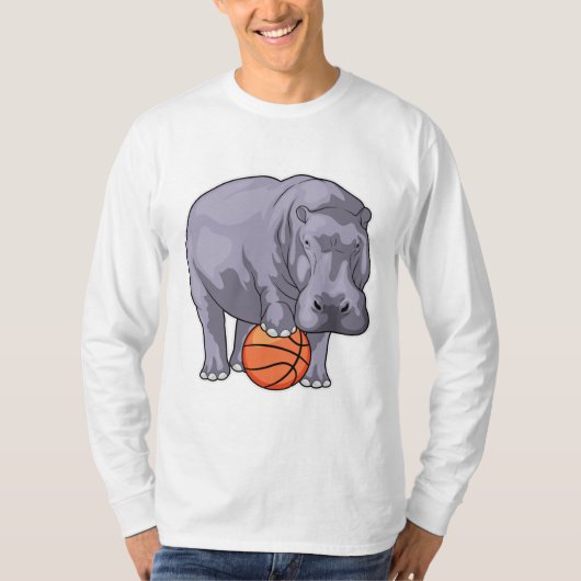 T-shirt Joueur de basket-ball hippo (Devant)