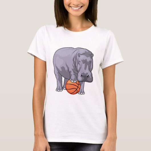 T-shirt Joueur de basket-ball hippo (Devant)