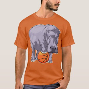 T-shirt Joueur de basket-ball Hippopotame Basketball 2